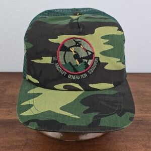 92 Aircraft‎ Generation Squadron Camo Trucker Hat USAF Mesh Snapback USA